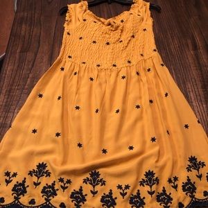 Yellow off the shoulder sun dress